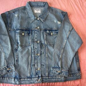 Old Navy Light Blue Distressed Denim Jacket